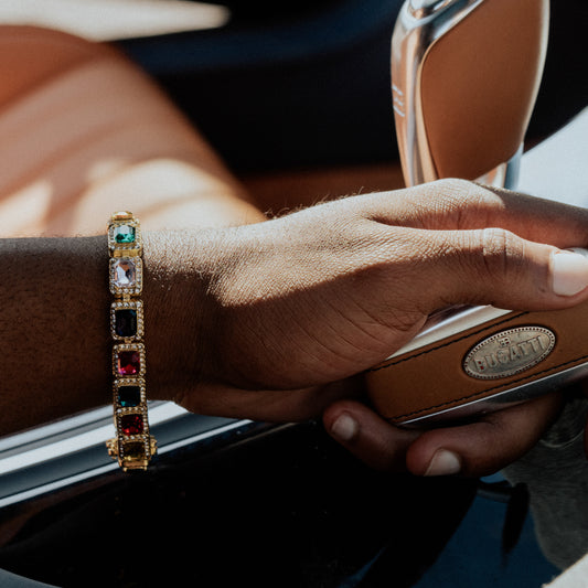 The Chromatic Square Bracelet- Gold