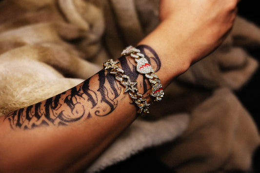 The Iced Crimson Heart Bracelet