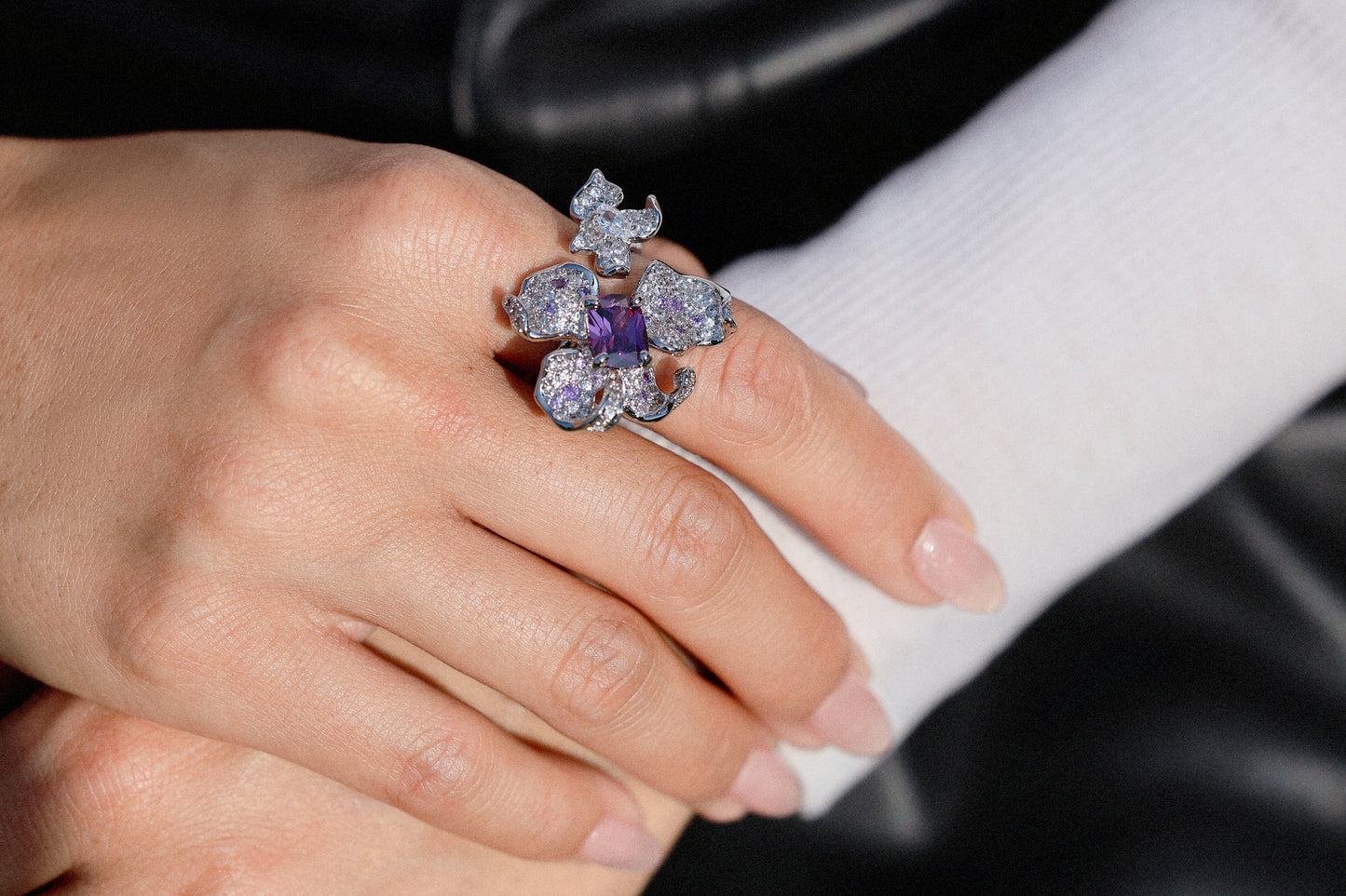 The Diamond Orchid Ring