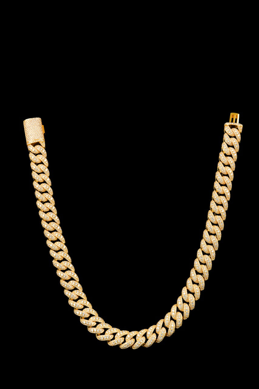18MM Iced Cuban Chain – Apex Layer Edition Gold