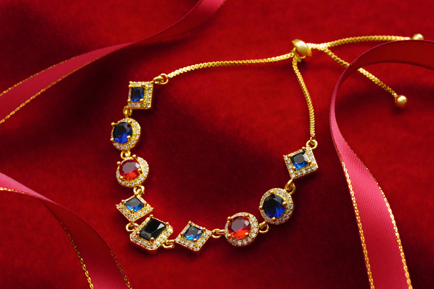 Adjustable Gemstone Bracelet