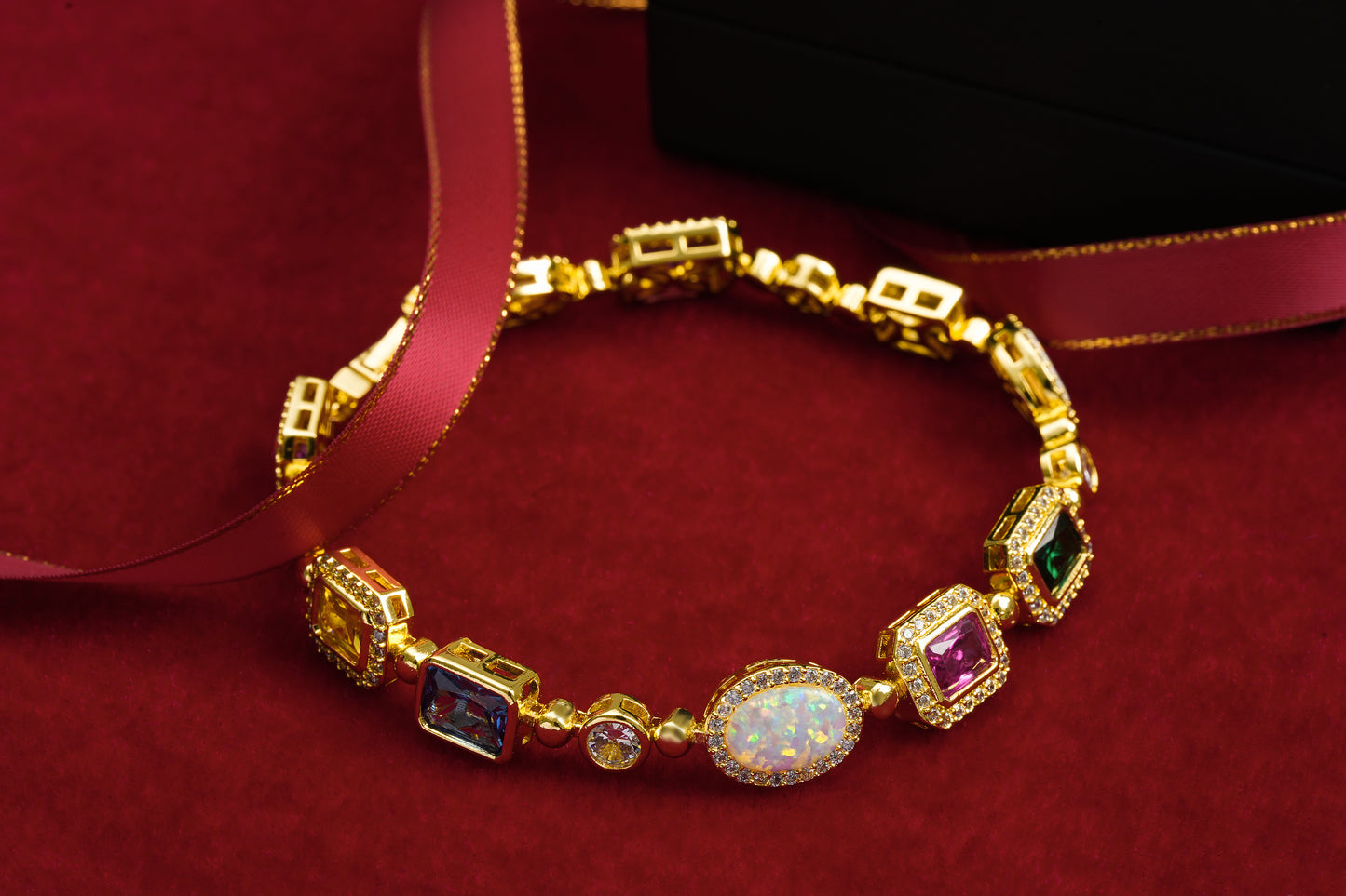 The Regal Gemstone Bracelet