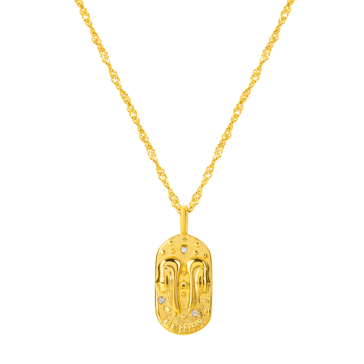 The Golden Zodiac Necklace - Gemini