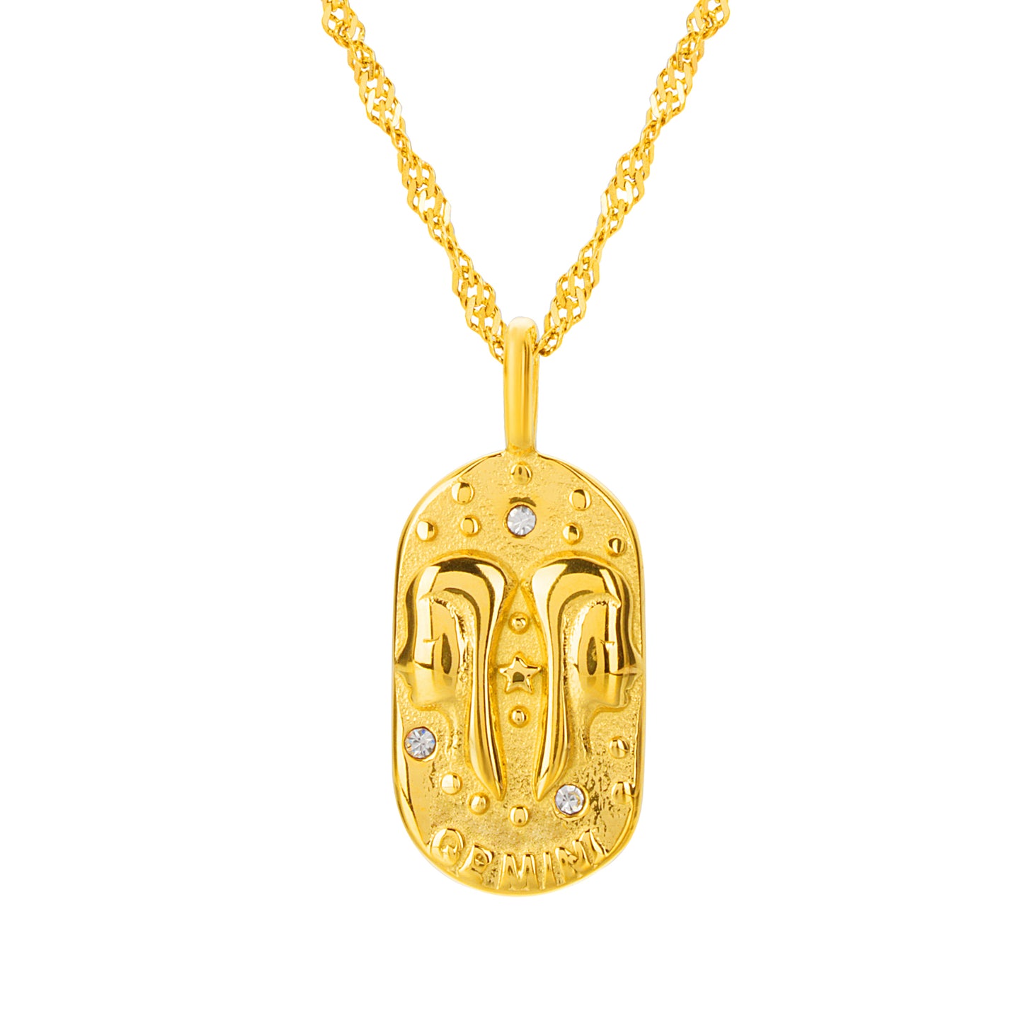 The Golden Zodiac Necklace - Gemini