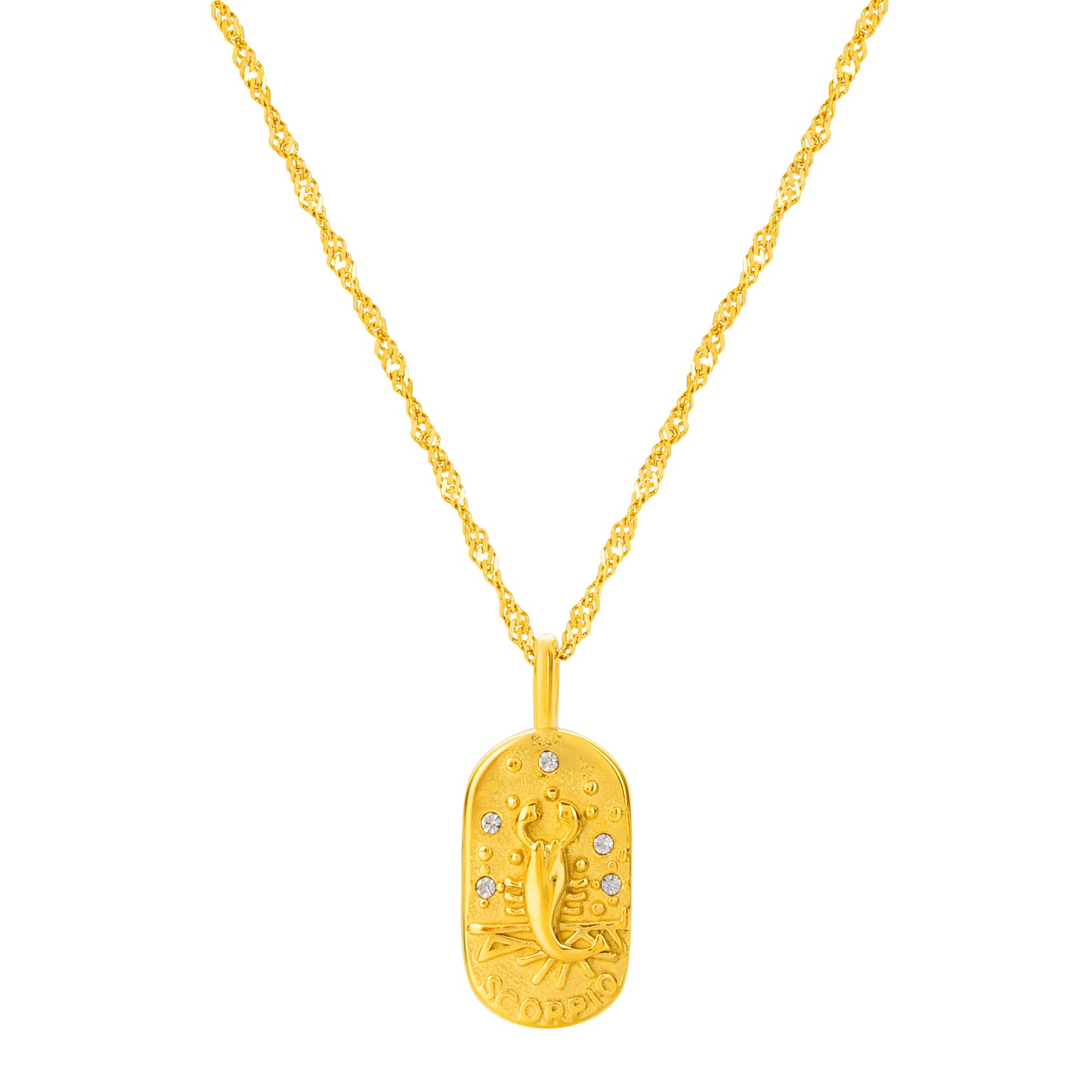 The Golden Zodiac Necklace - Scorpio