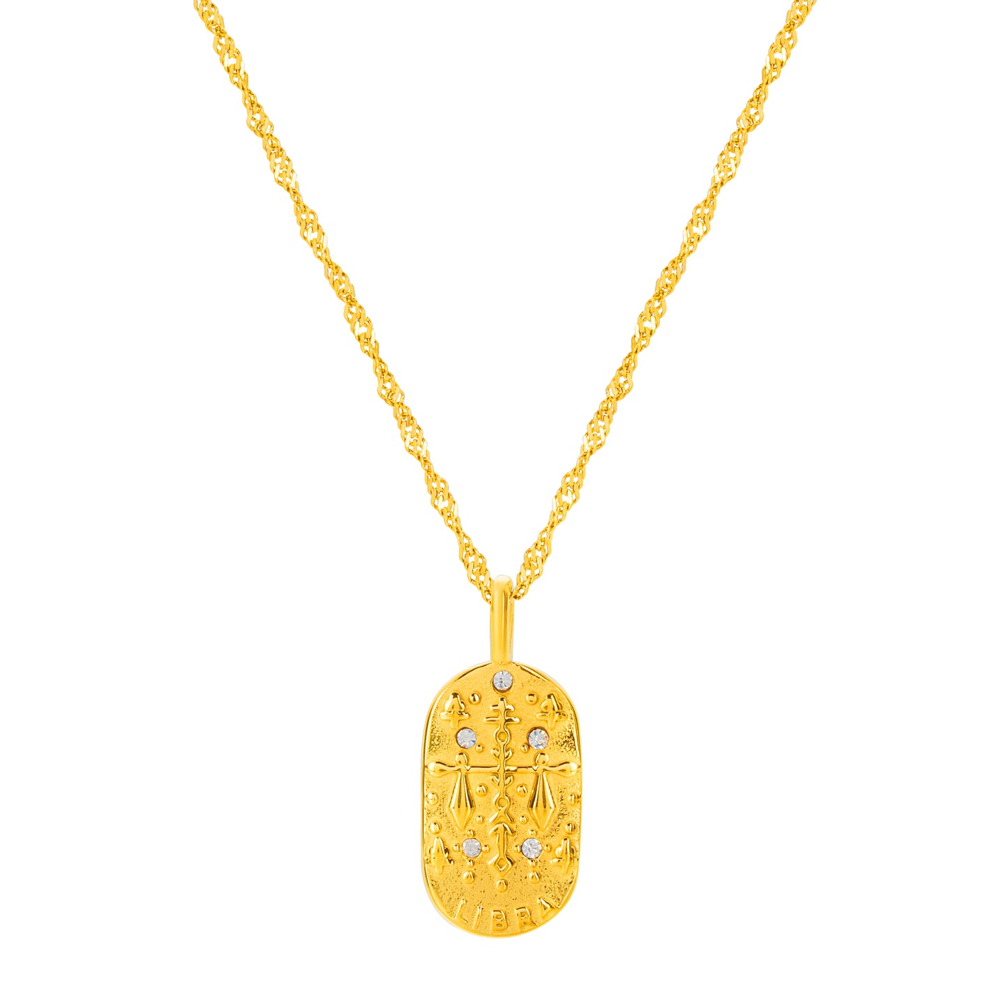 The Golden Zodiac Necklace - Libra