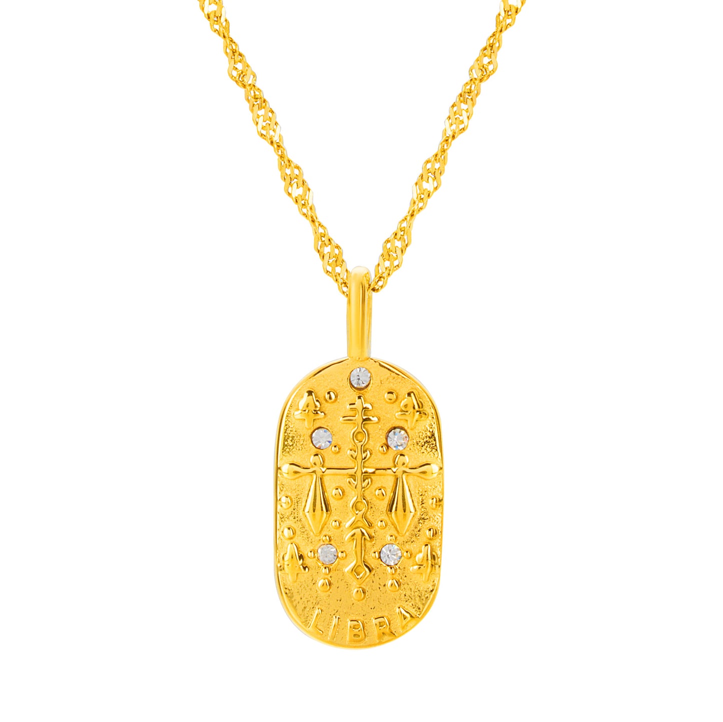 The Golden Zodiac Necklace - Libra
