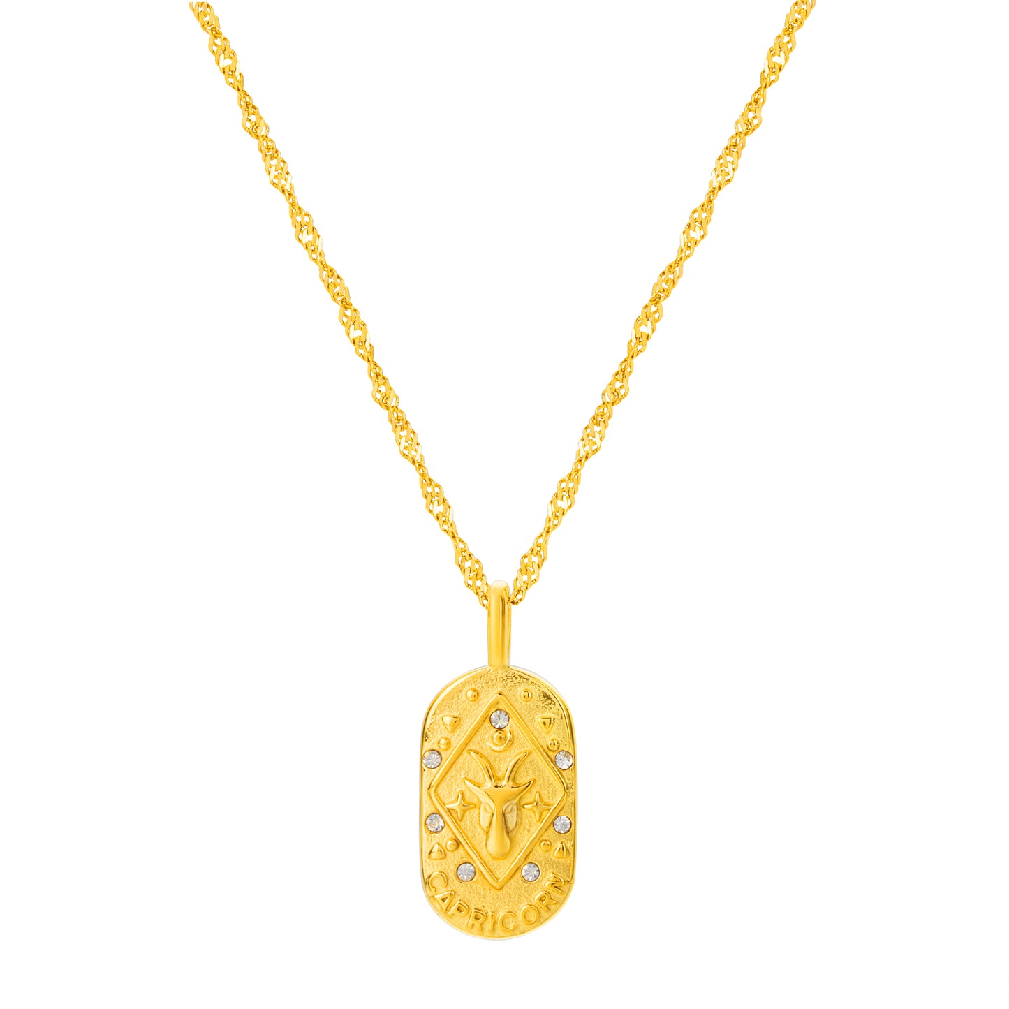 The Golden Zodiac Necklace - Capricorn