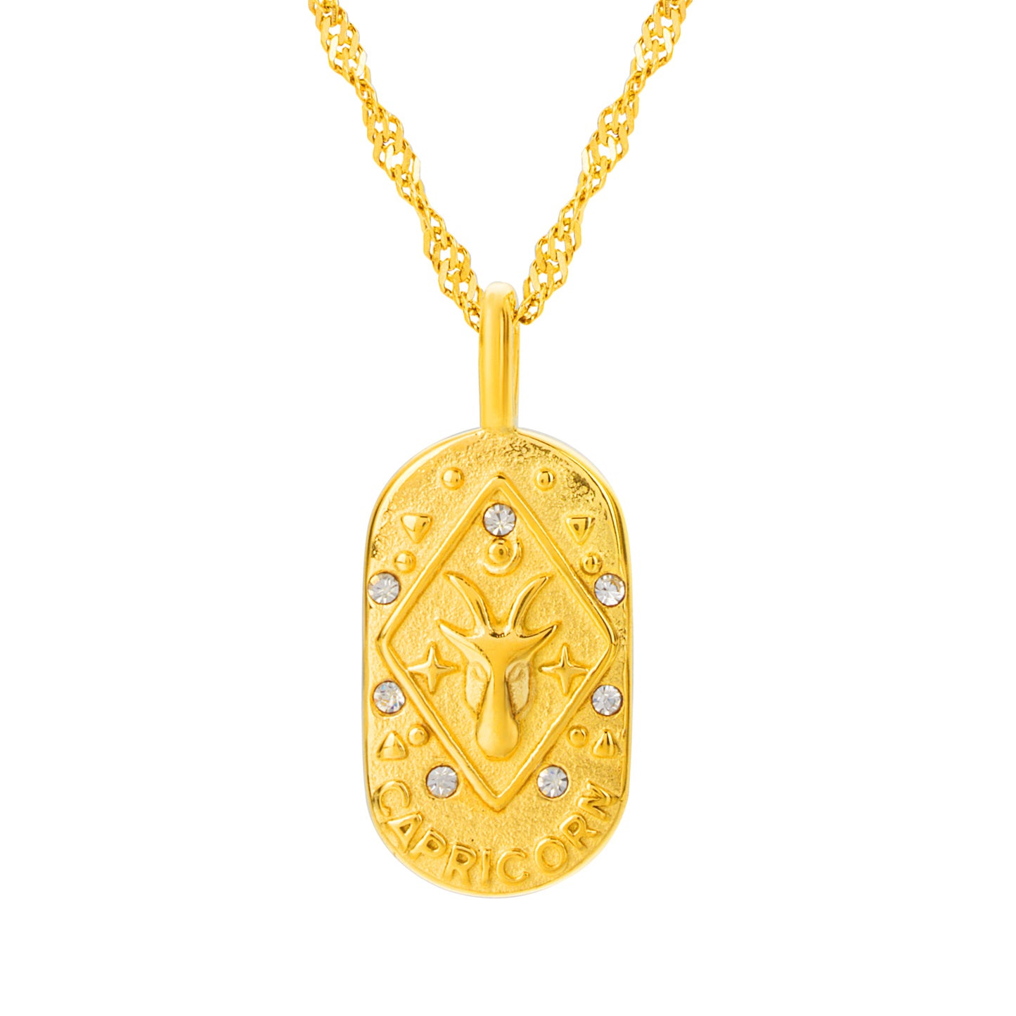 The Golden Zodiac Necklace - Capricorn