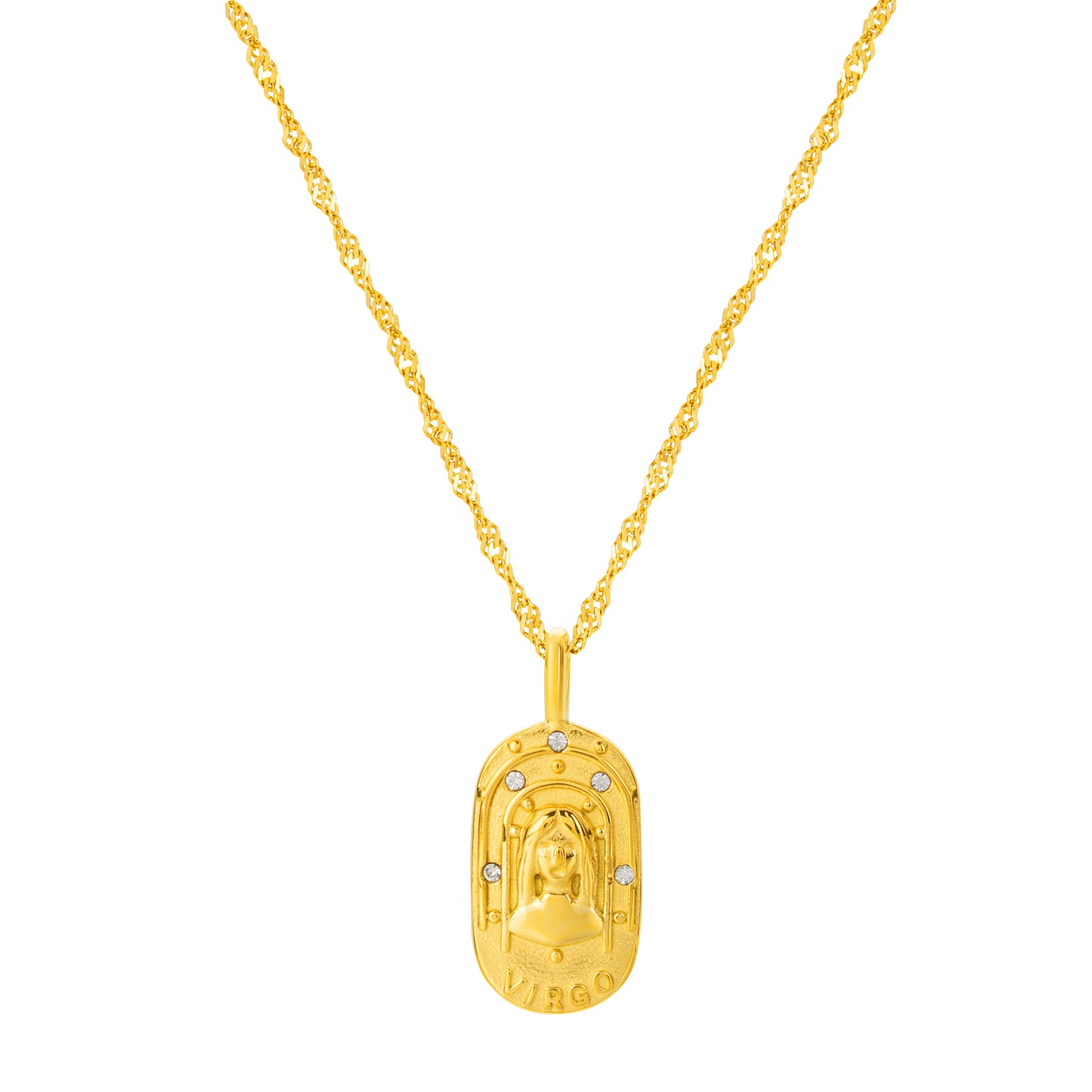 The Golden Zodiac Necklace - Virgo
