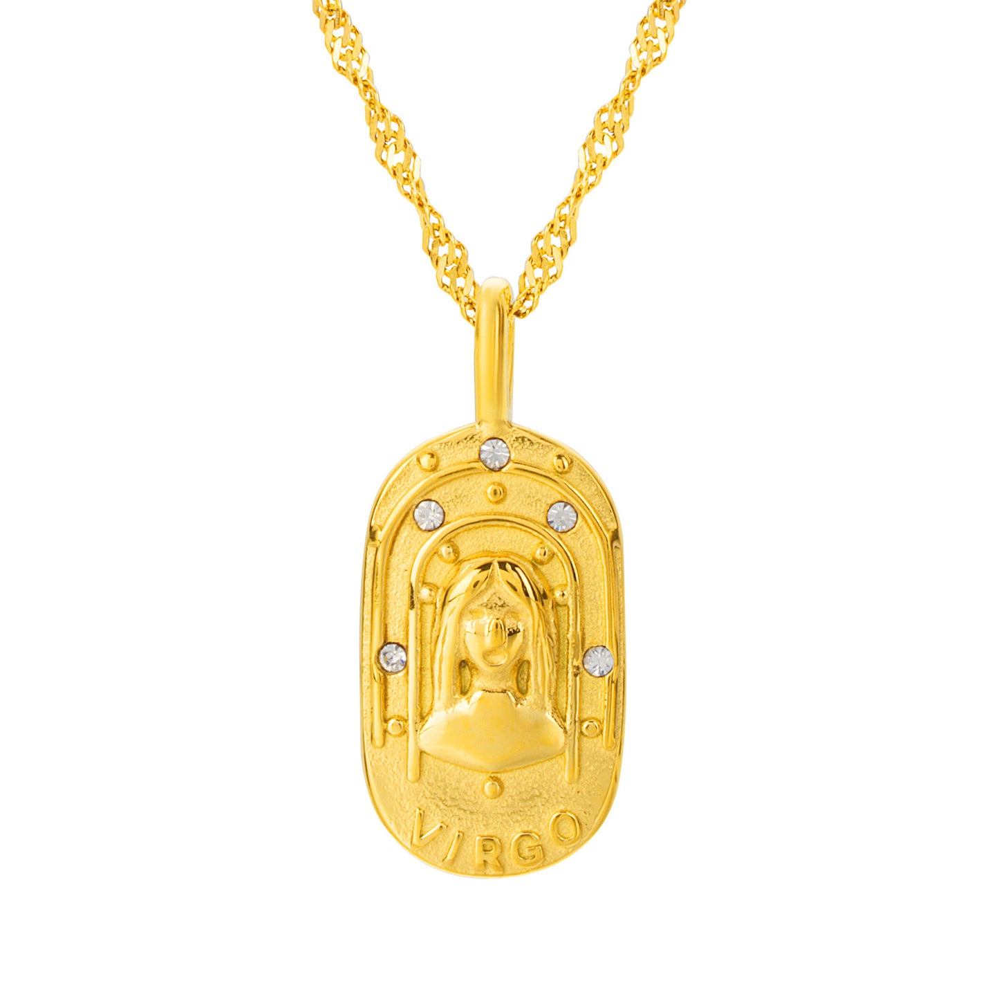 The Golden Zodiac Necklace - Virgo