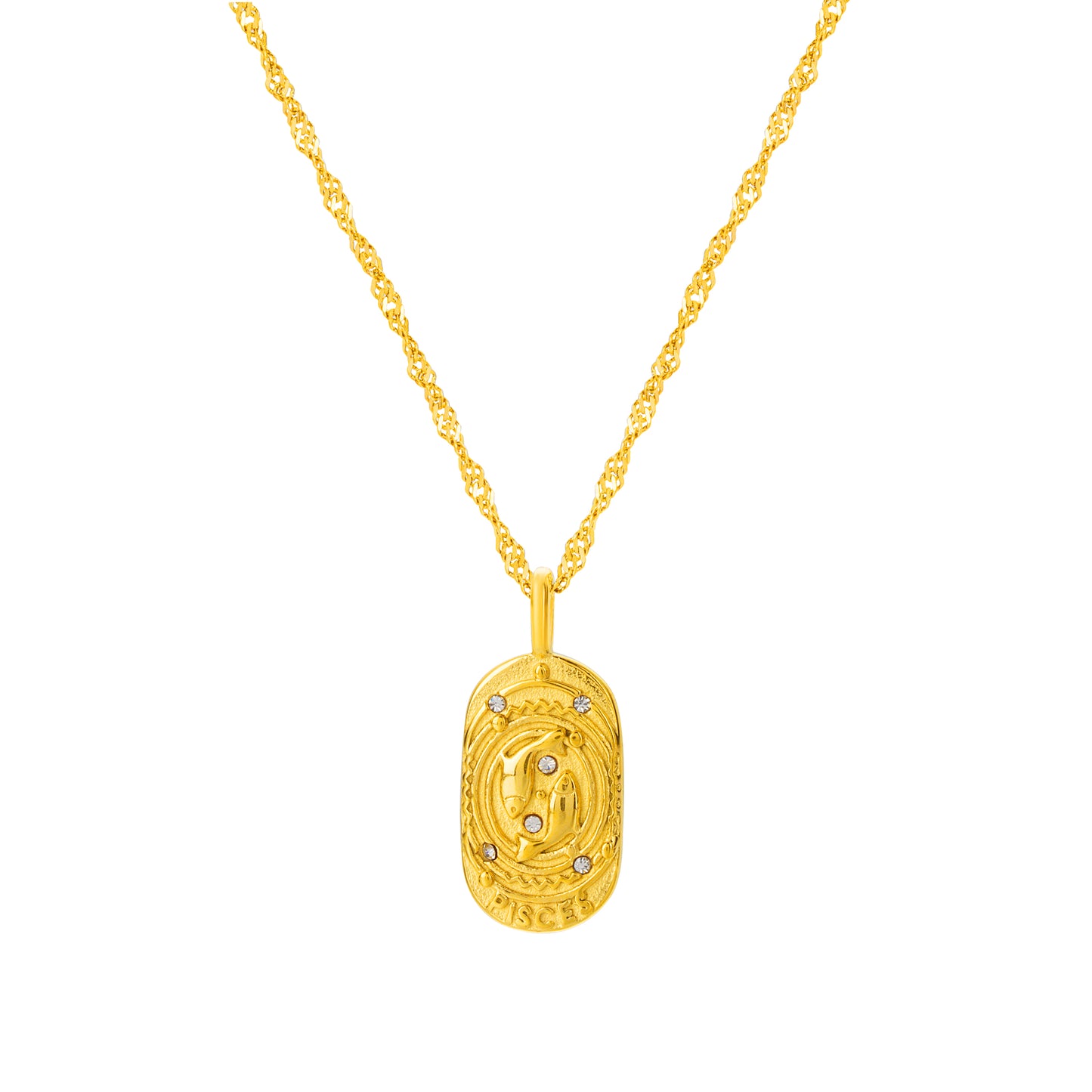 The Golden Zodiac Necklace - Pisces