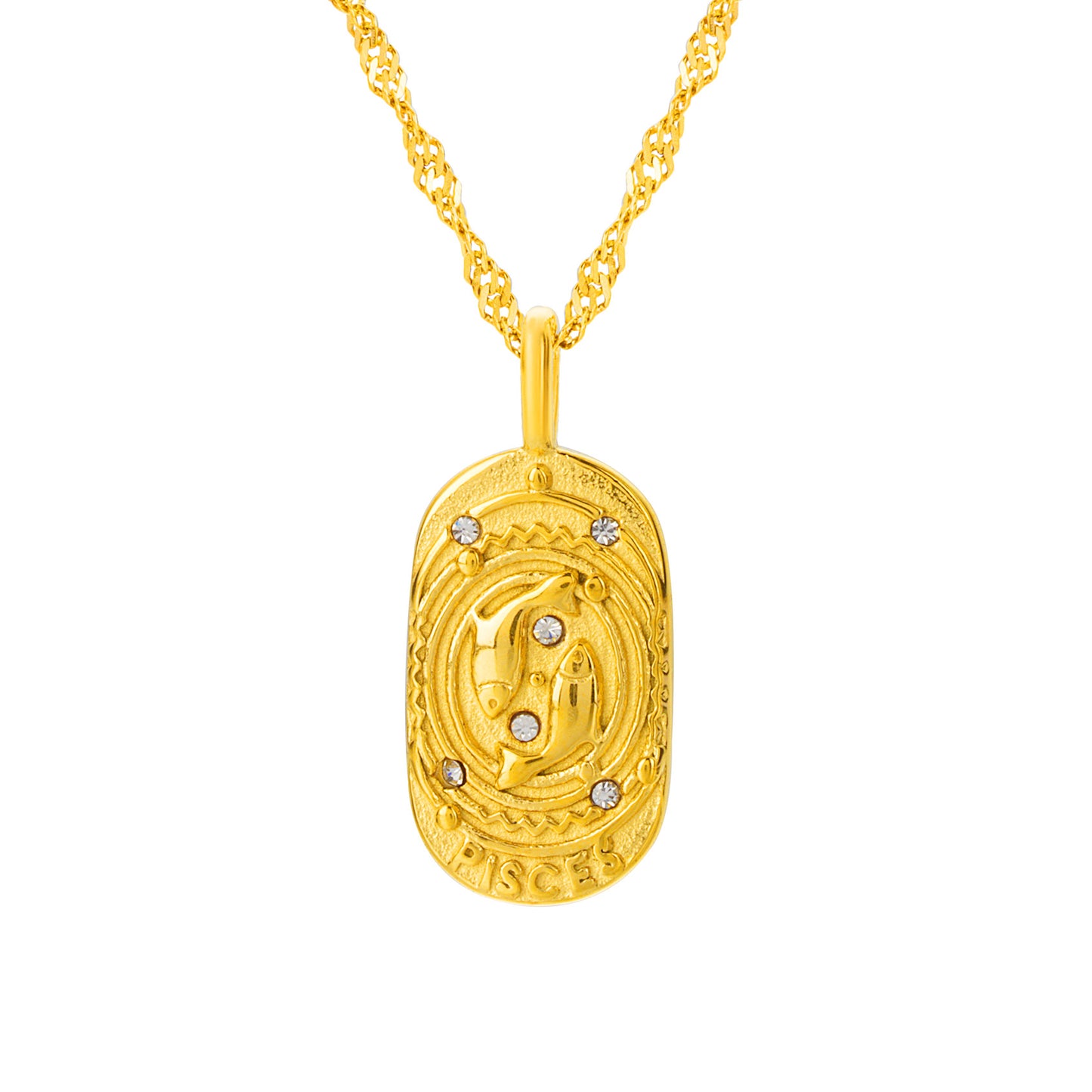 The Golden Zodiac Necklace - Pisces