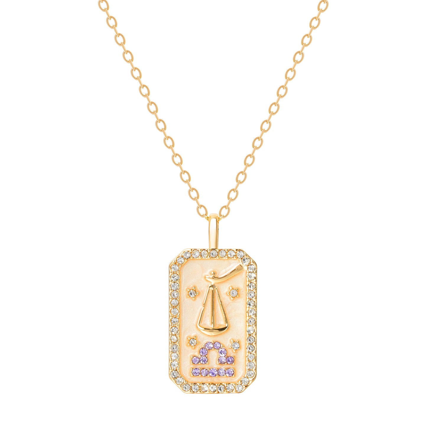 The Diamond Zodiac Necklace - Libra