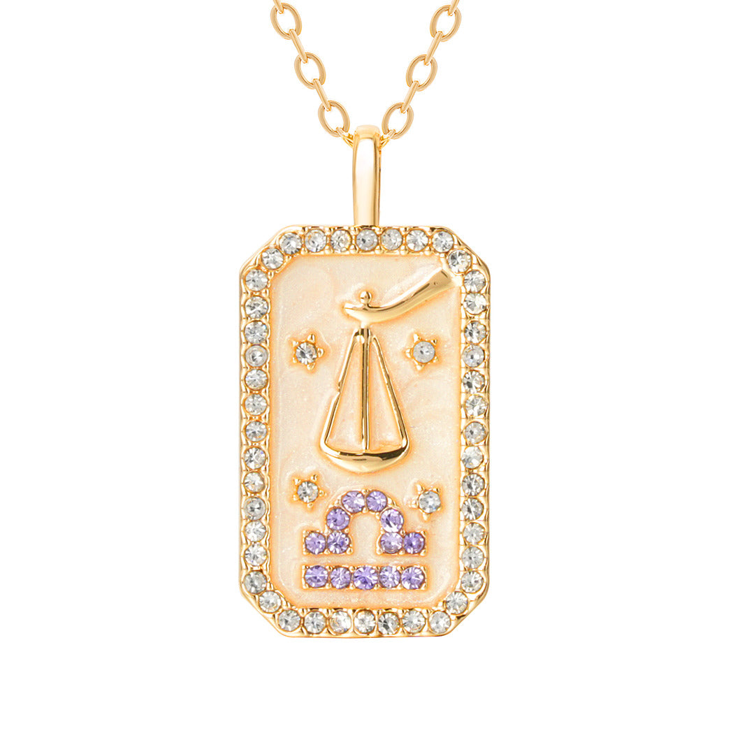The Diamond Zodiac Necklace - Libra