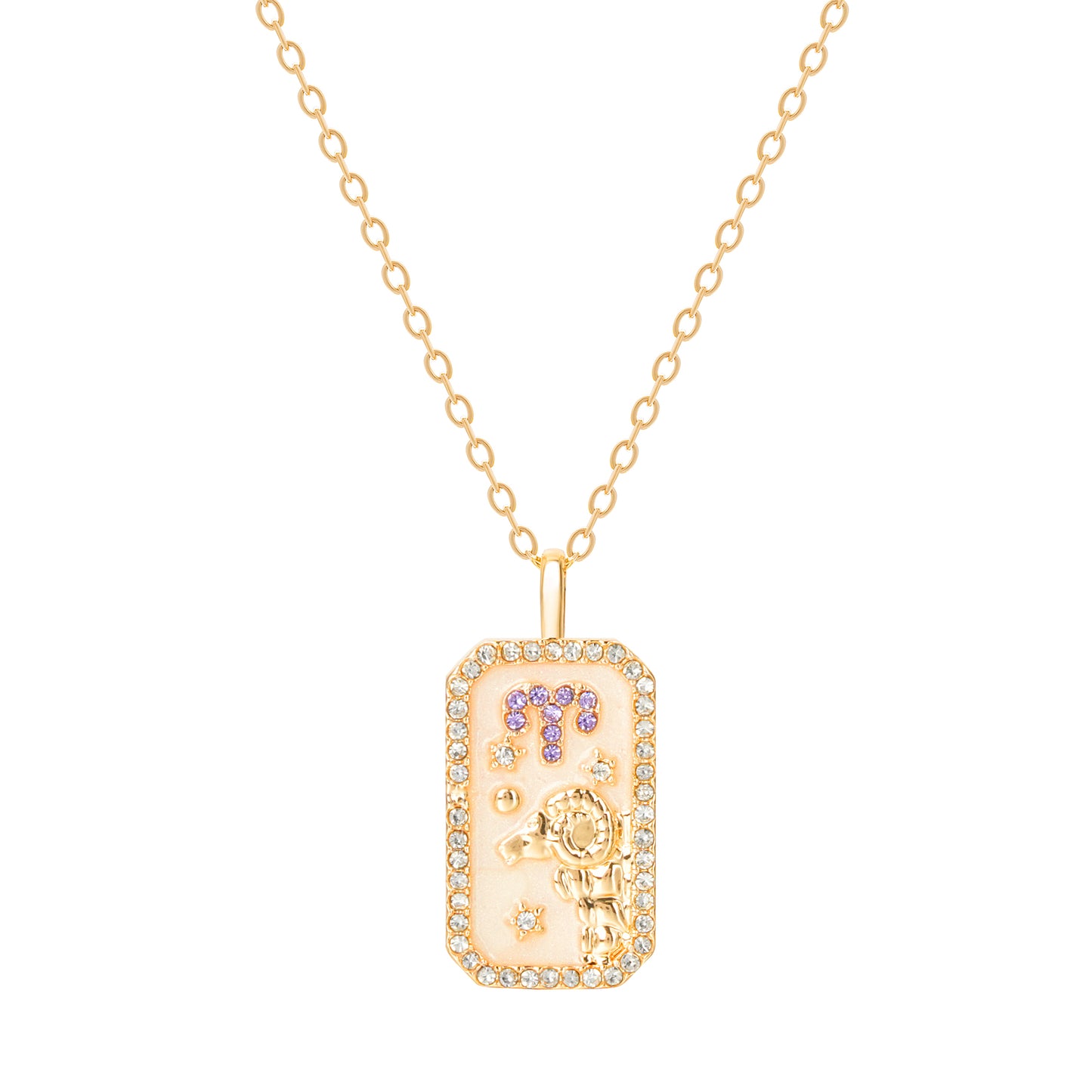 The Diamond Zodiac Necklace - Aries