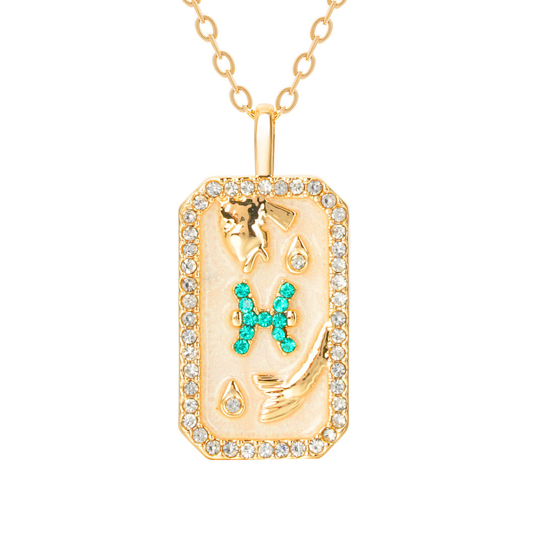 The Diamond Zodiac Necklace - Pisces