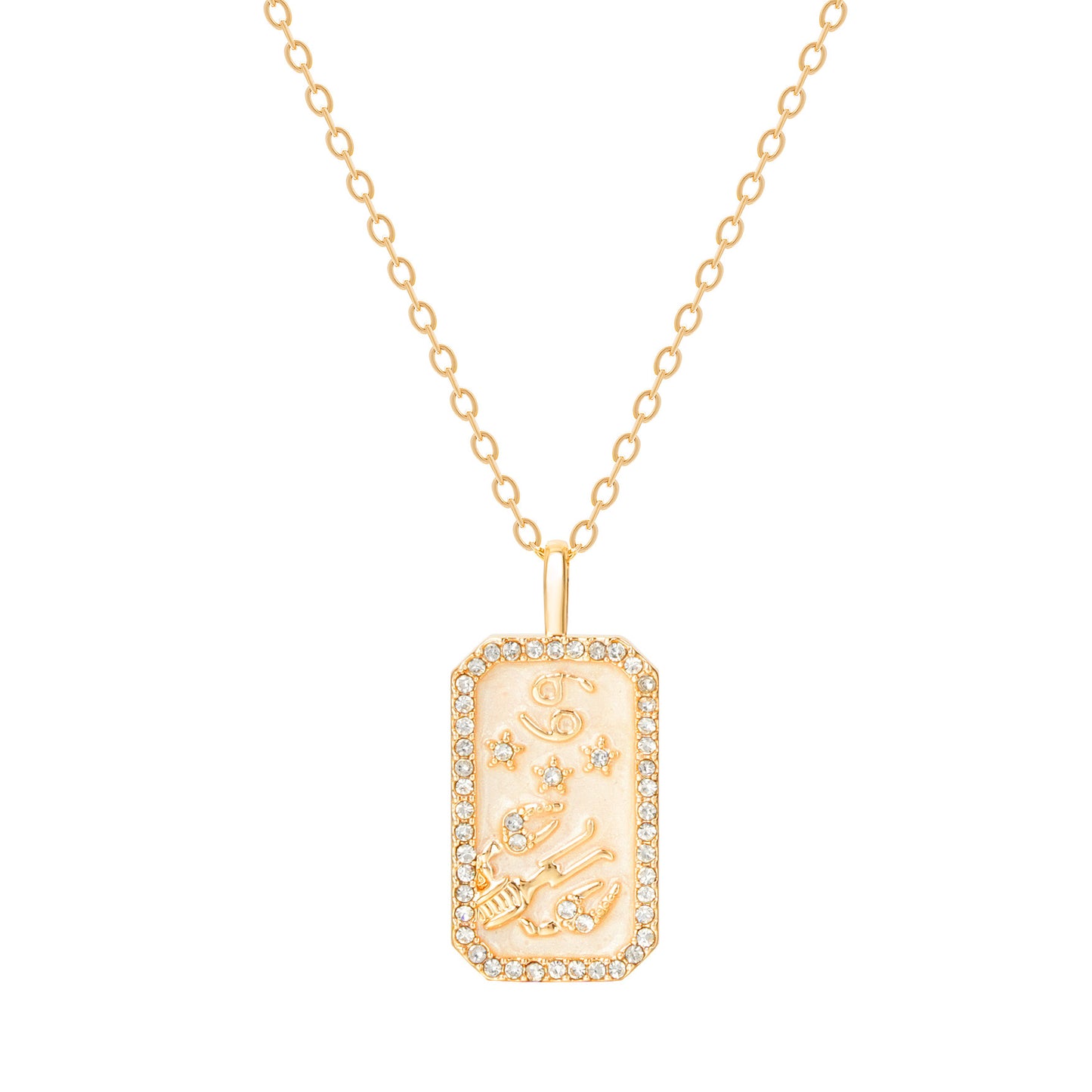 The Diamond Zodiac Necklace - Cancer