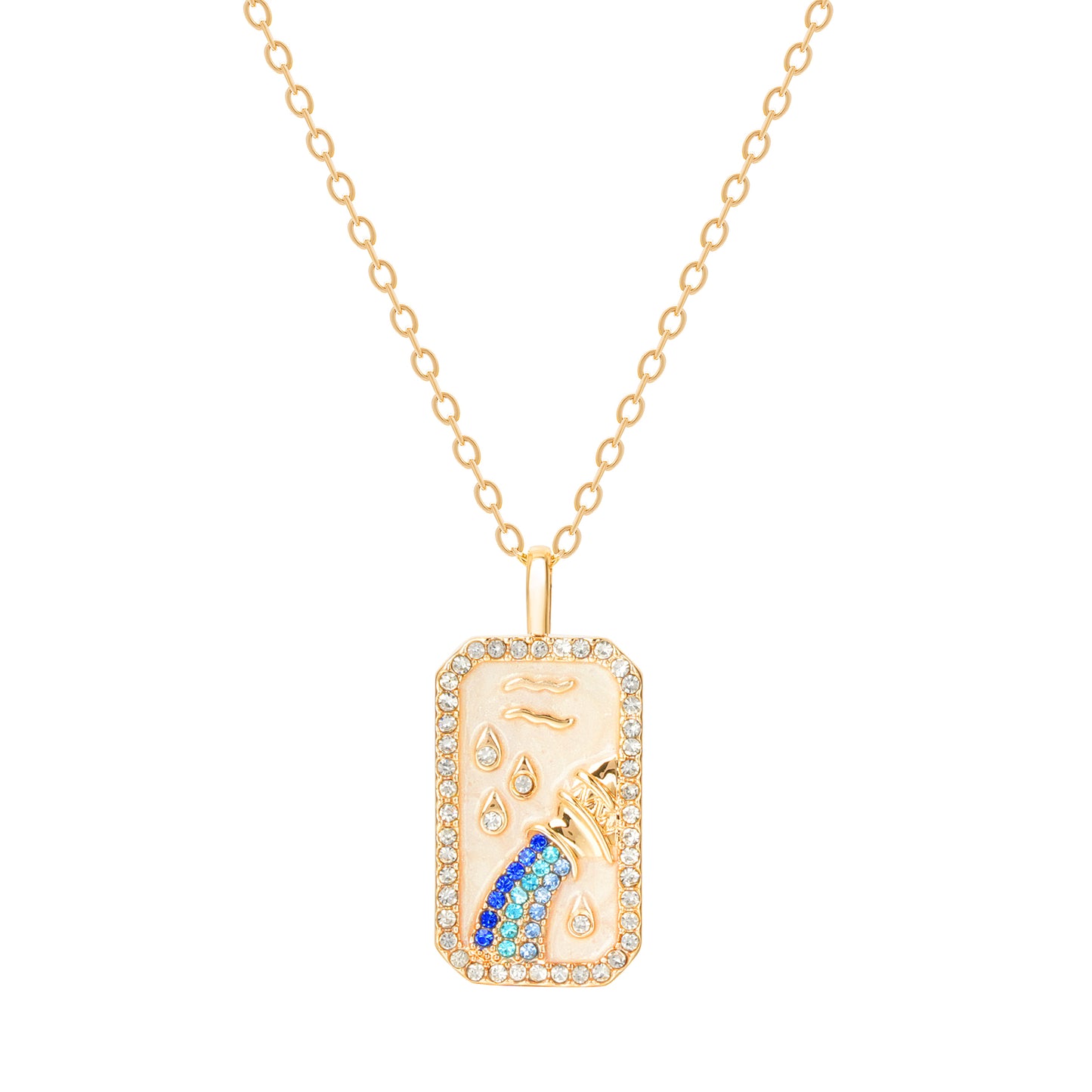 The Diamond Zodiac Necklace - Aquarius