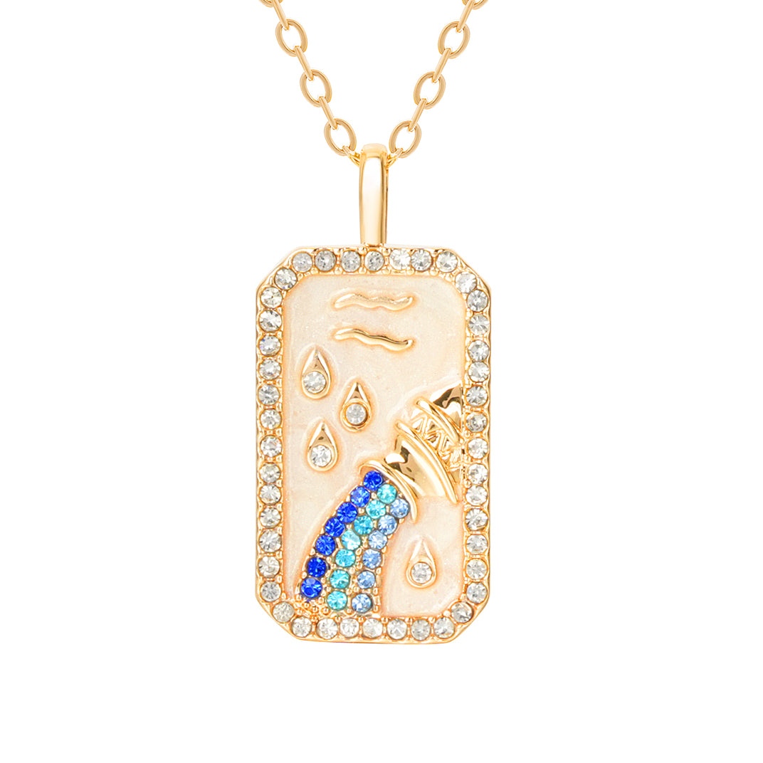 The Diamond Zodiac Necklace - Aquarius