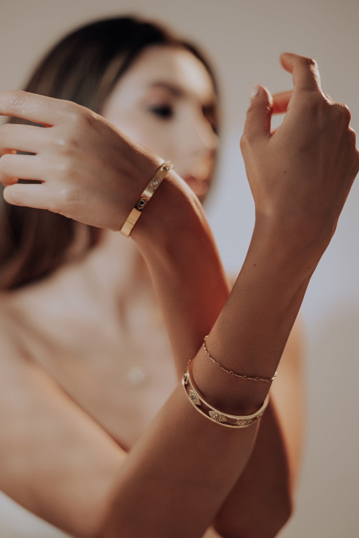 The Sculpted Guardian Eye Bracelet