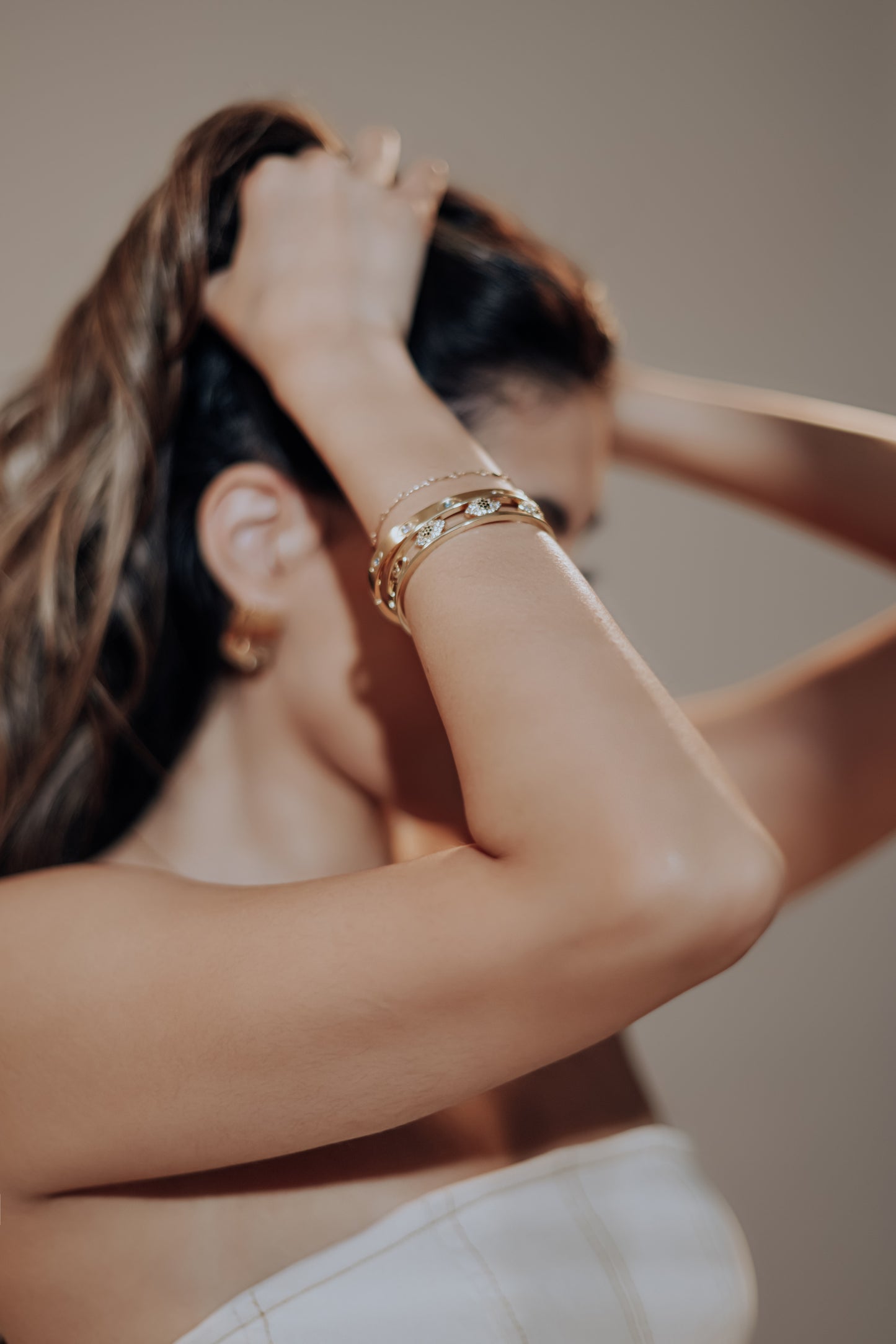 The Sculpted Guardian Eye Bracelet