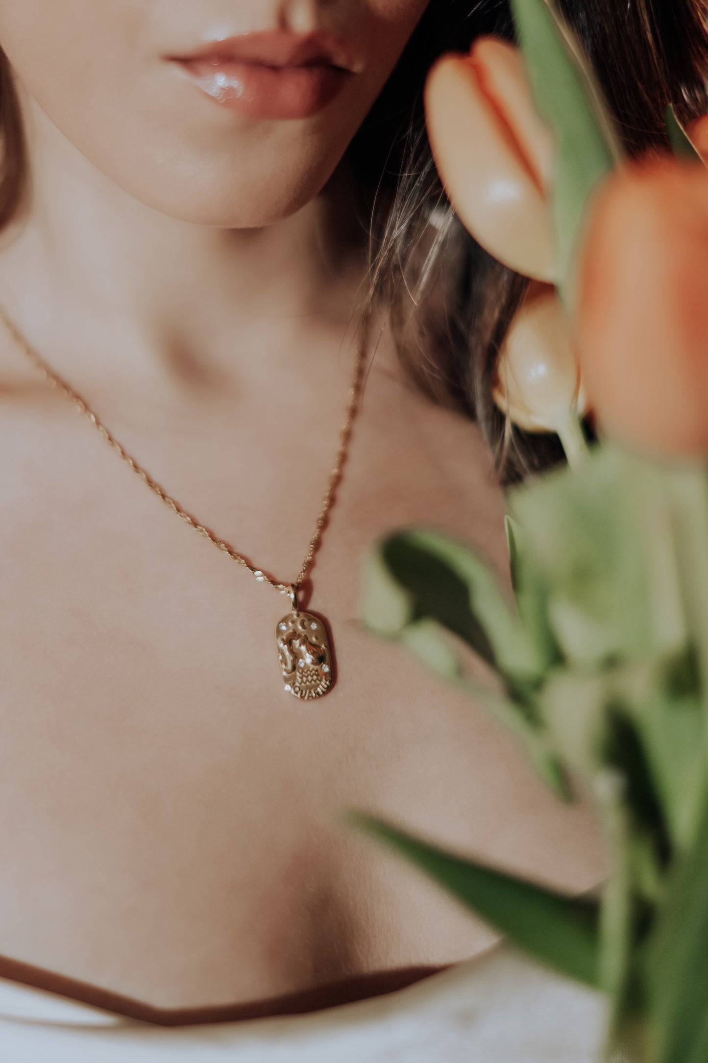 The Golden Zodiac Necklace - Aquarius