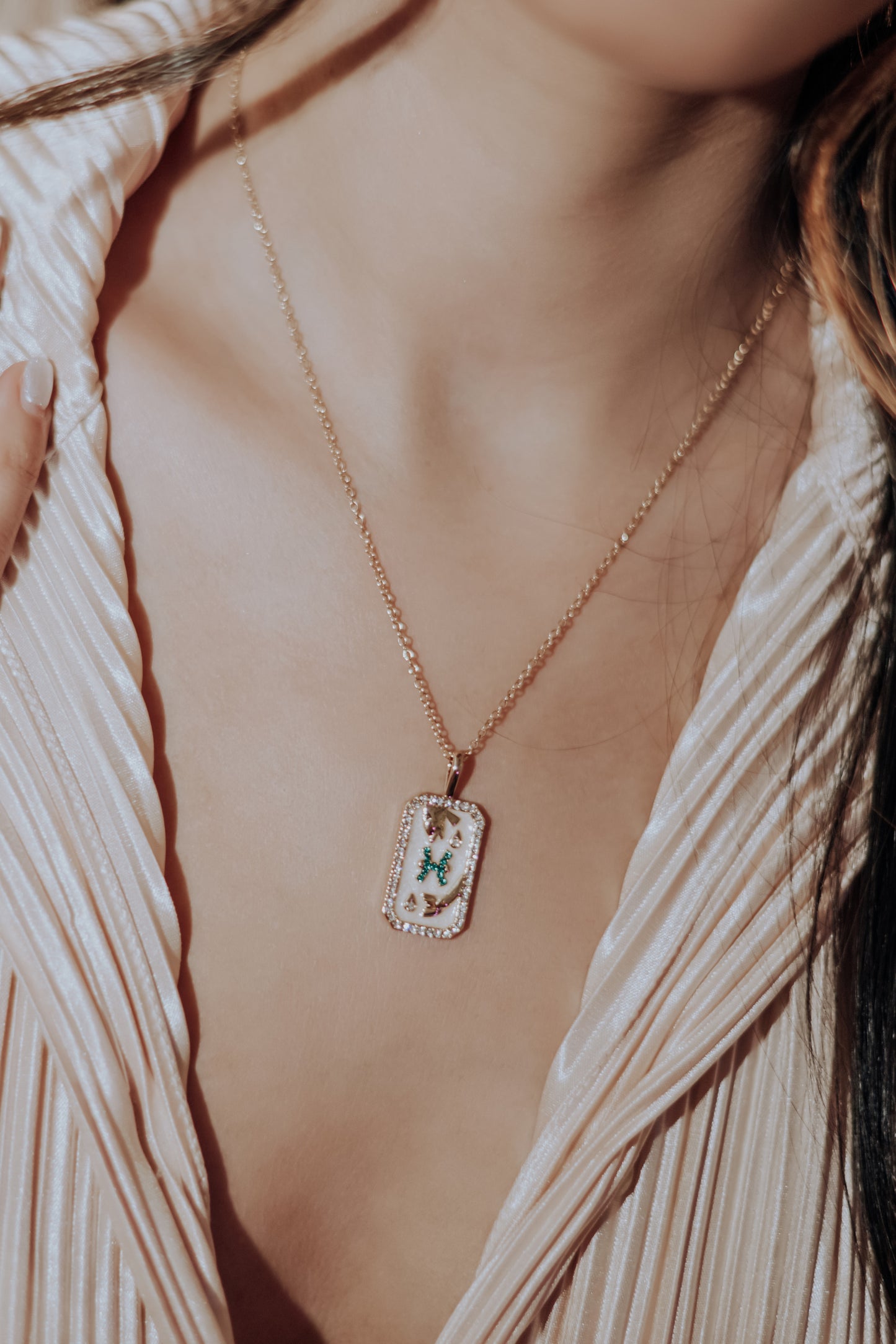 The Diamond Zodiac Necklace - Pisces