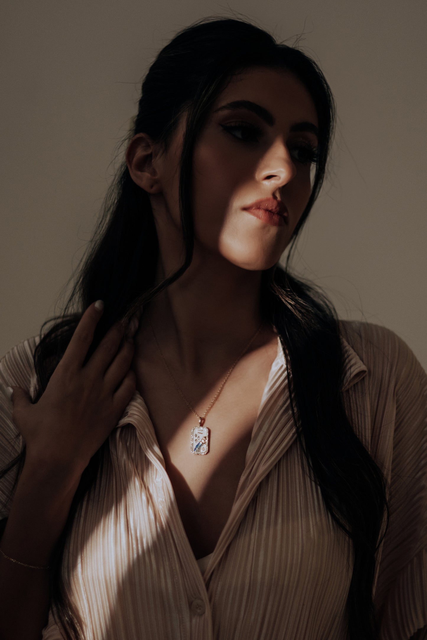The Diamond Zodiac Necklace - Aquarius