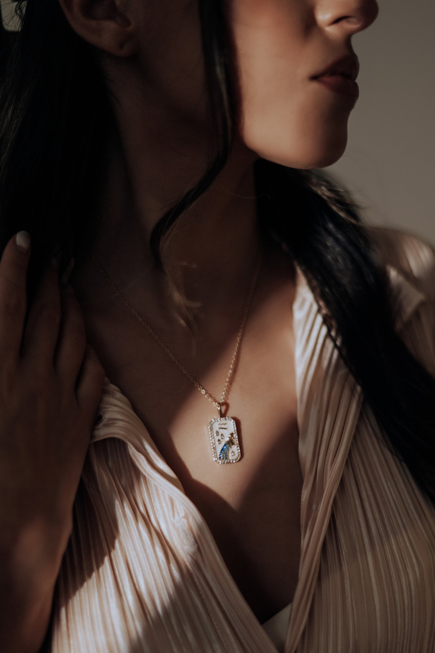 The Diamond Zodiac Necklace - Aquarius