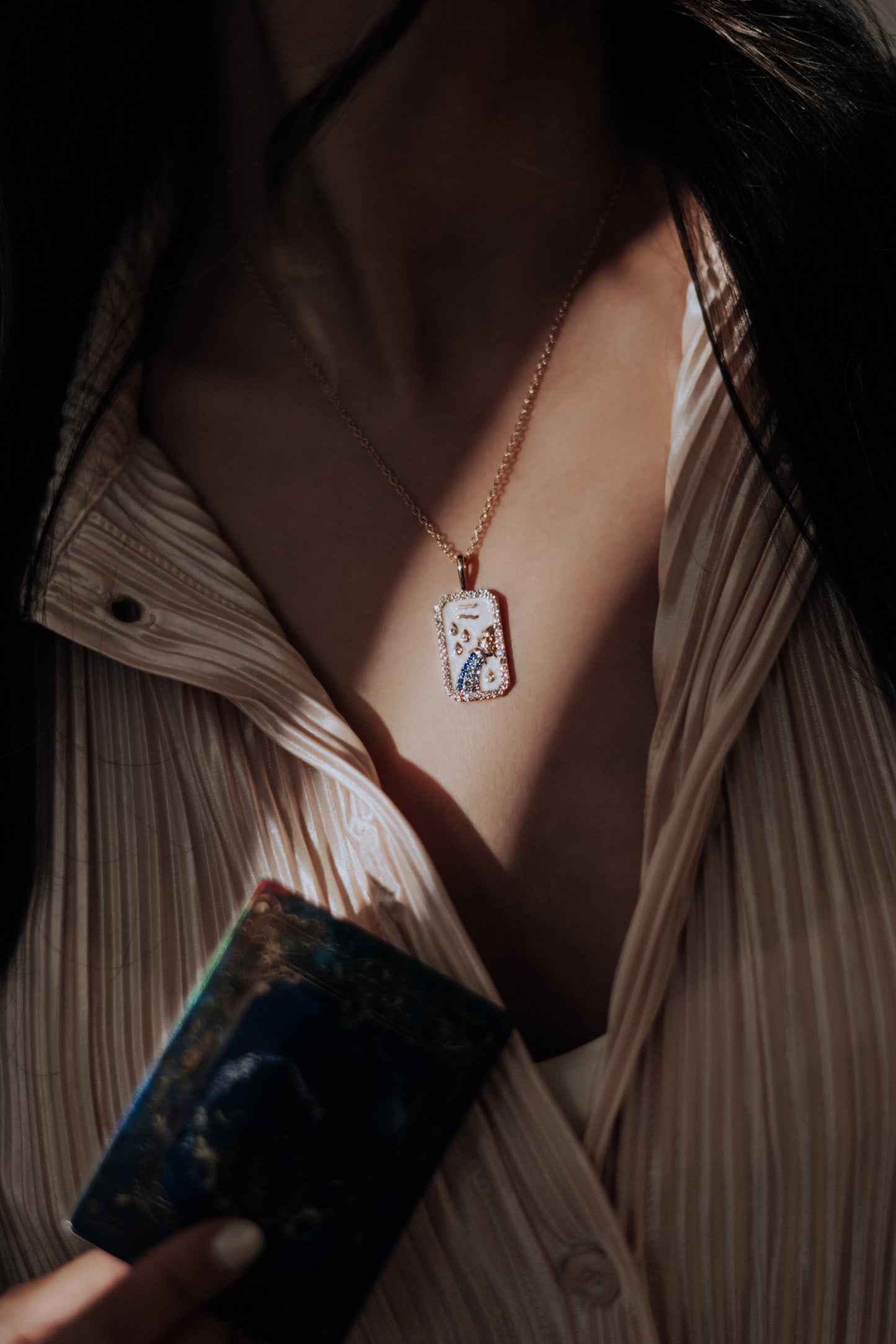 The Diamond Zodiac Necklace - Aquarius