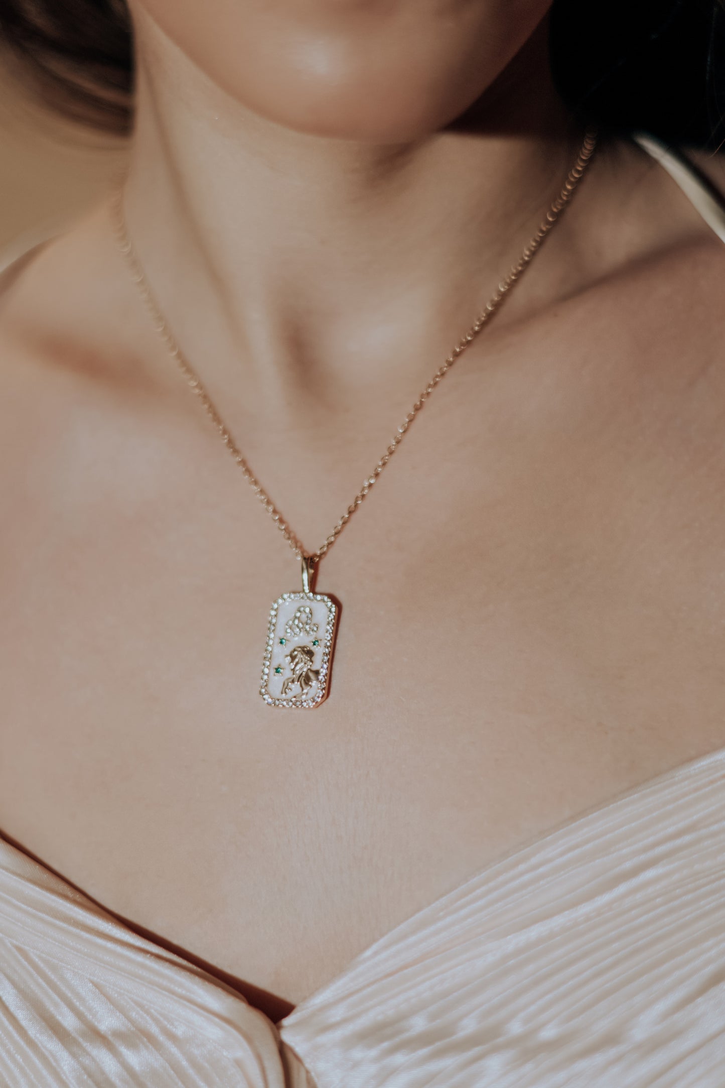 The Diamond Zodiac Necklace - Leo