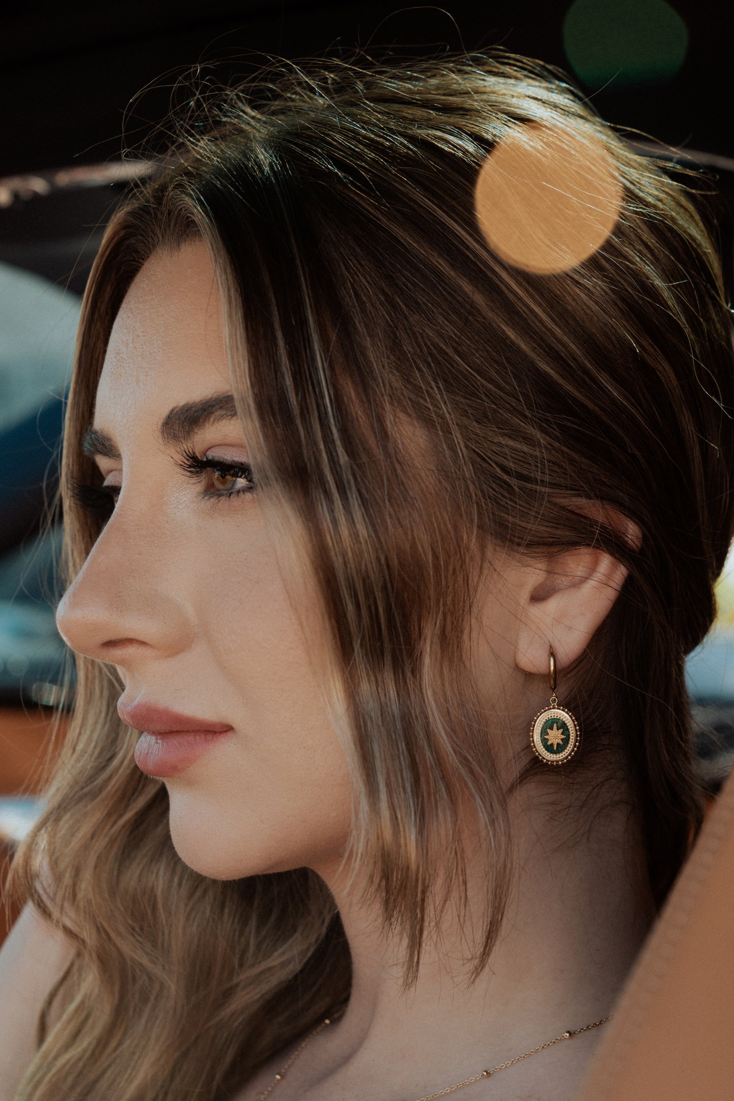 The Emerald Star Earrings