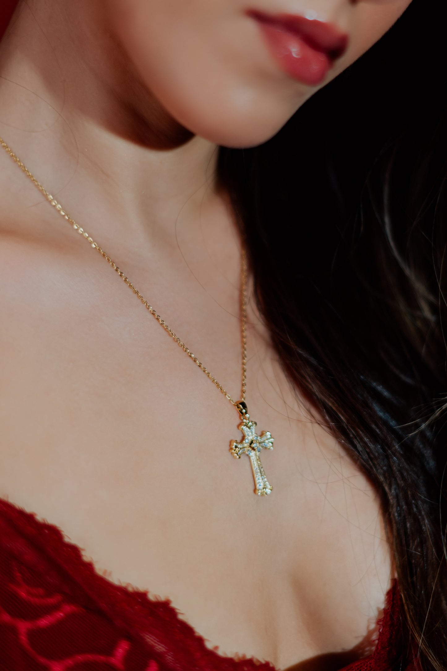 Celestial Majesty Cross Necklace