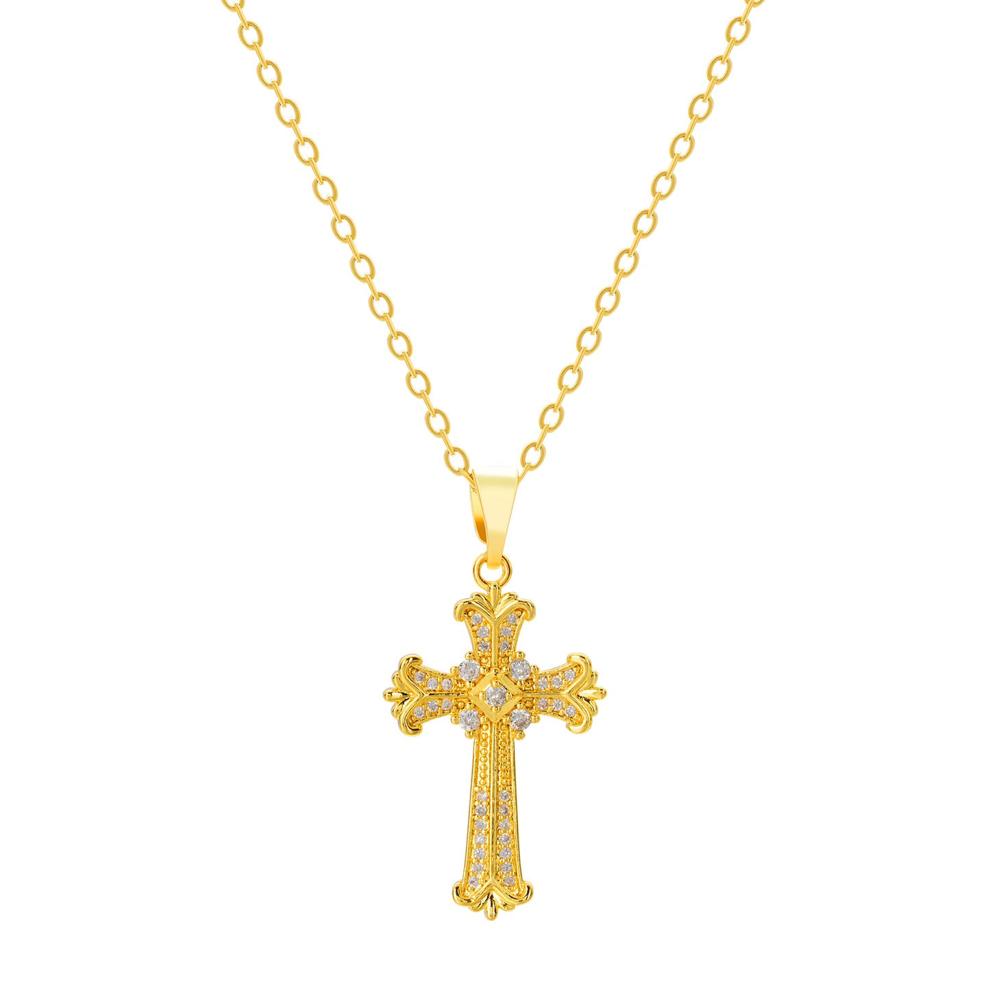 Celestial Majesty Cross Necklace