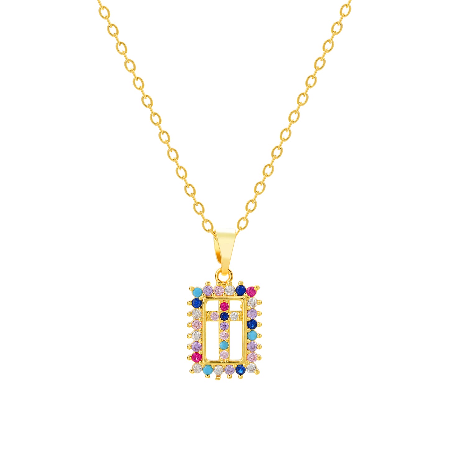 Celestial Luminance Cross Necklace
