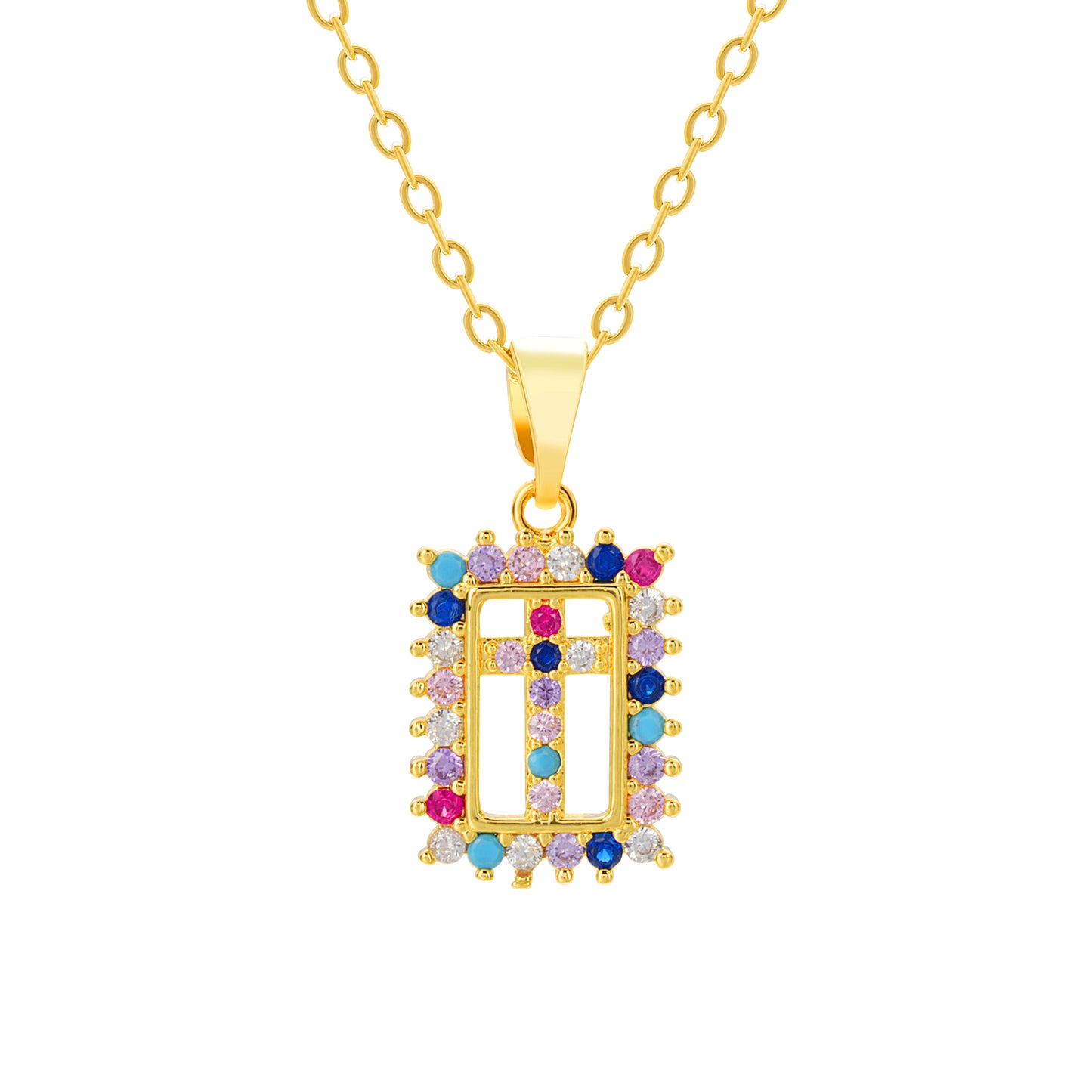 Celestial Luminance Cross Necklace