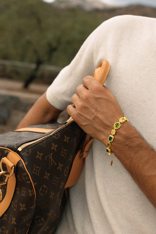 The Verdant Gemstone Bracelet - Gold