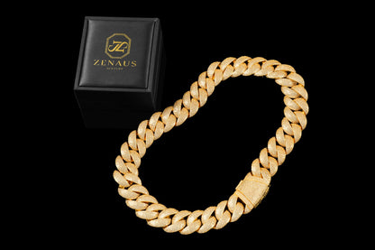 22MM Iced Cuban Chain – Titan Flood Edition Gold