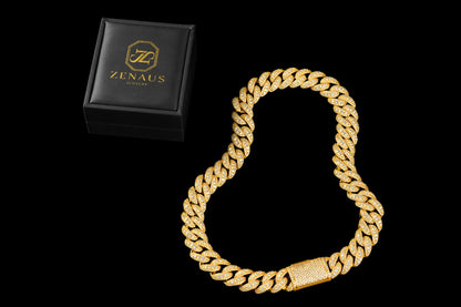18MM Iced Cuban Chain – Apex Layer Edition Gold