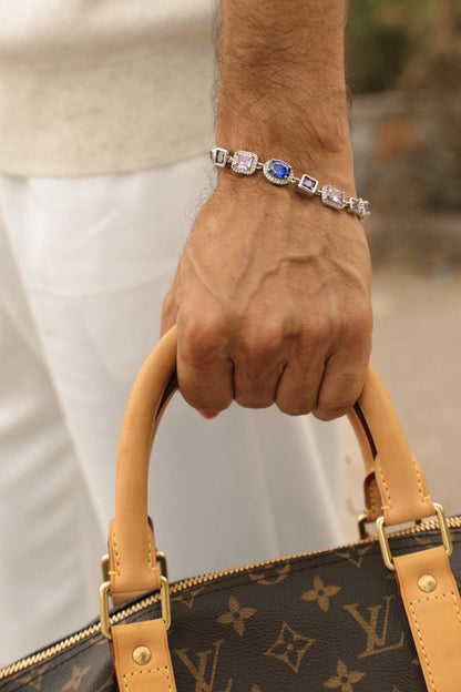 The Violet Gemstone Bracelet - Silver