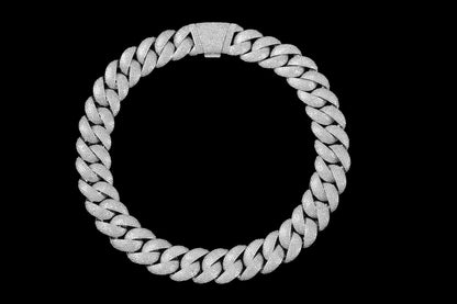 22MM Iced Cuban Chain – Titan Flood Edition Silver