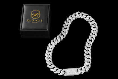 18MM Iced Cuban Chain – Apex Layer Edition Silver
