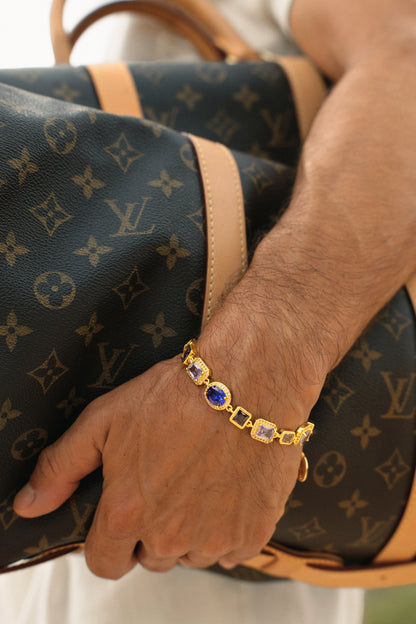 The Violet Gemstone Bracelet - Gold
