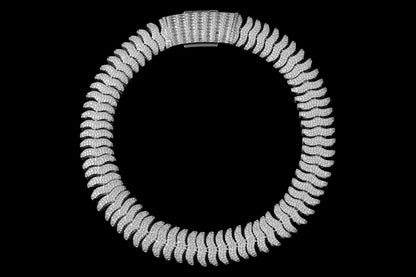 21MM Iced Cuban Chain – Viper Spine Edition Silver