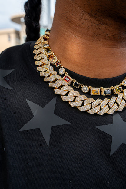 20MM Iced Cuban Chain – Razor Edge Edition Gold