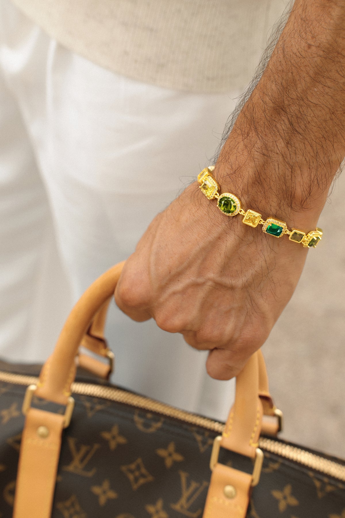 The Verdant Gemstone Bracelet - Gold
