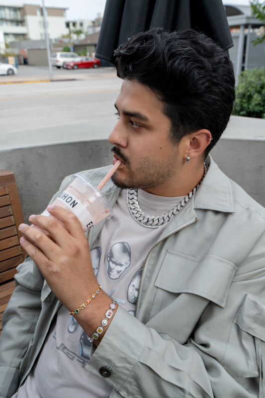 20MM Iced Cuban Chain – Razor Edge Edition Silver