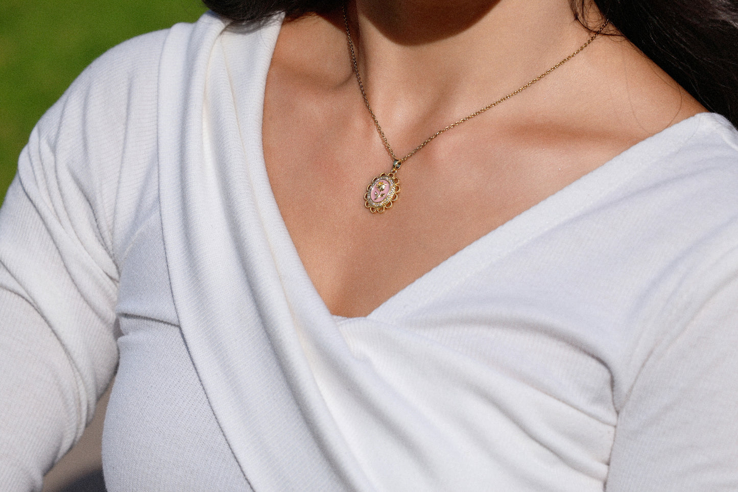 The Floral Cameo Necklace