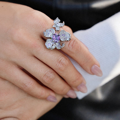 The Diamond Orchid Ring